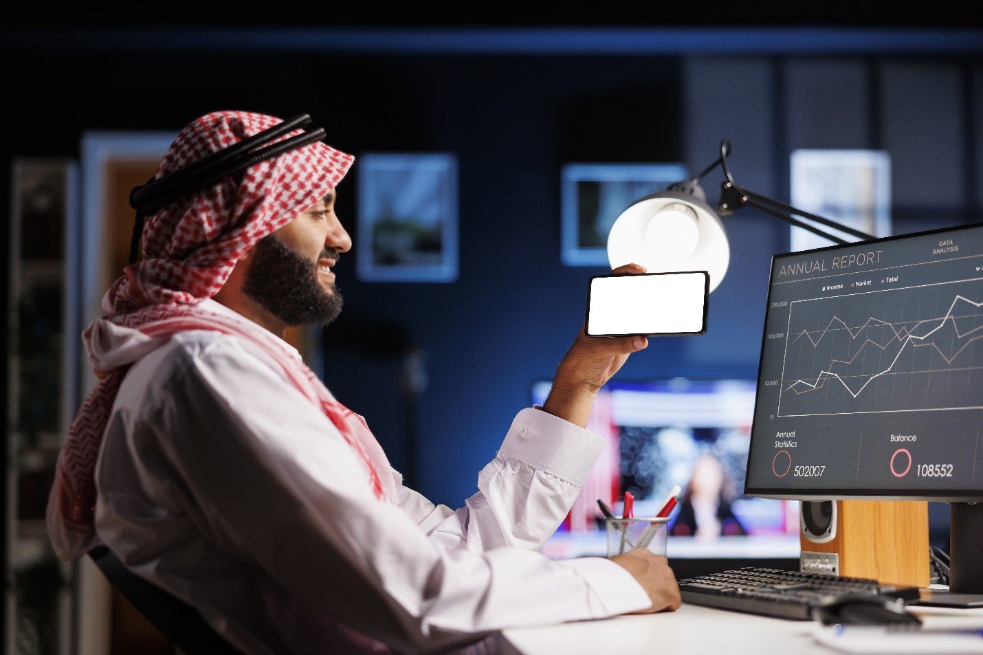 Illustration of stable coins and digital finance growth in Dubai
